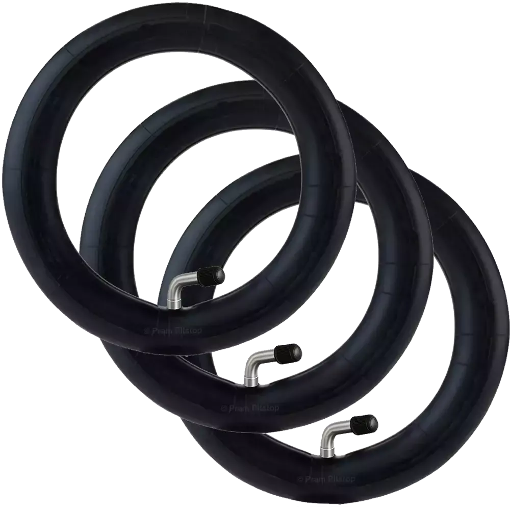 3 Pack - 10 X 1.75 - 2.00” Premium Quality Pram Inner Tube - 90 Degree Valve 1
