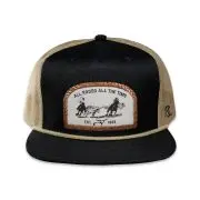 Ropesmart Tan All Rodeo All The Time Patch Black Trucker Cap 1