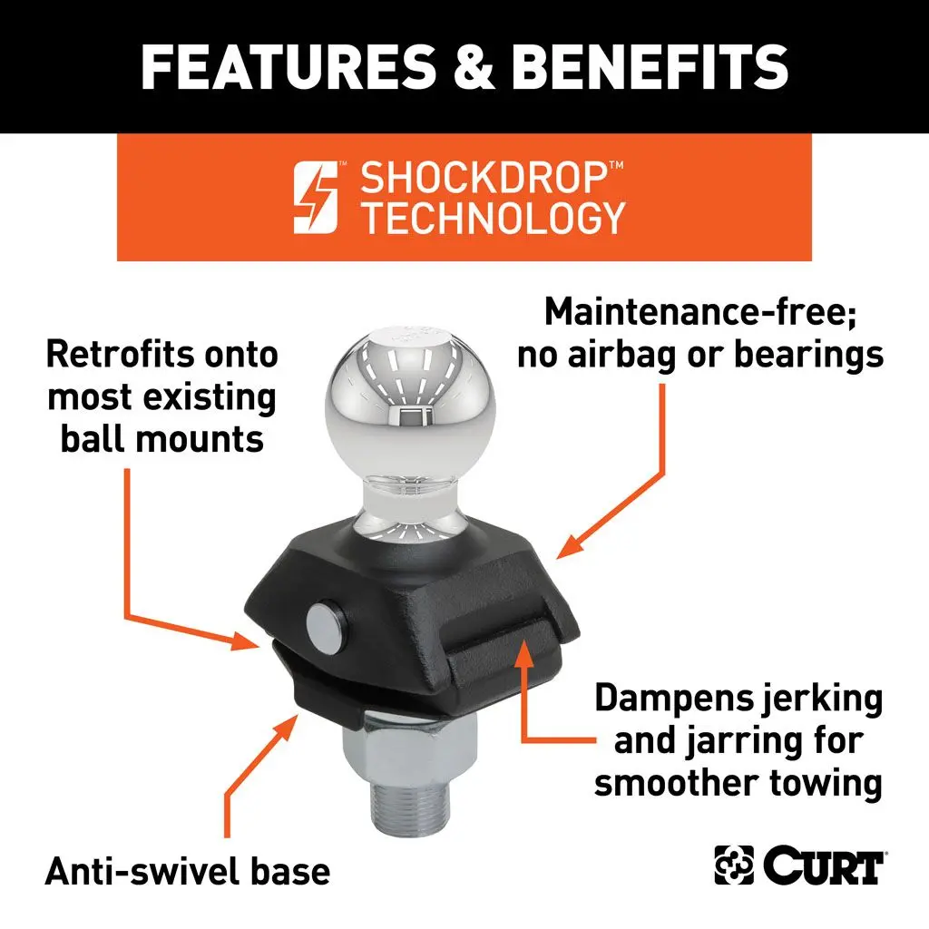 Curt Rockerball - Shockdrop 50Mm Tow Ball 2
