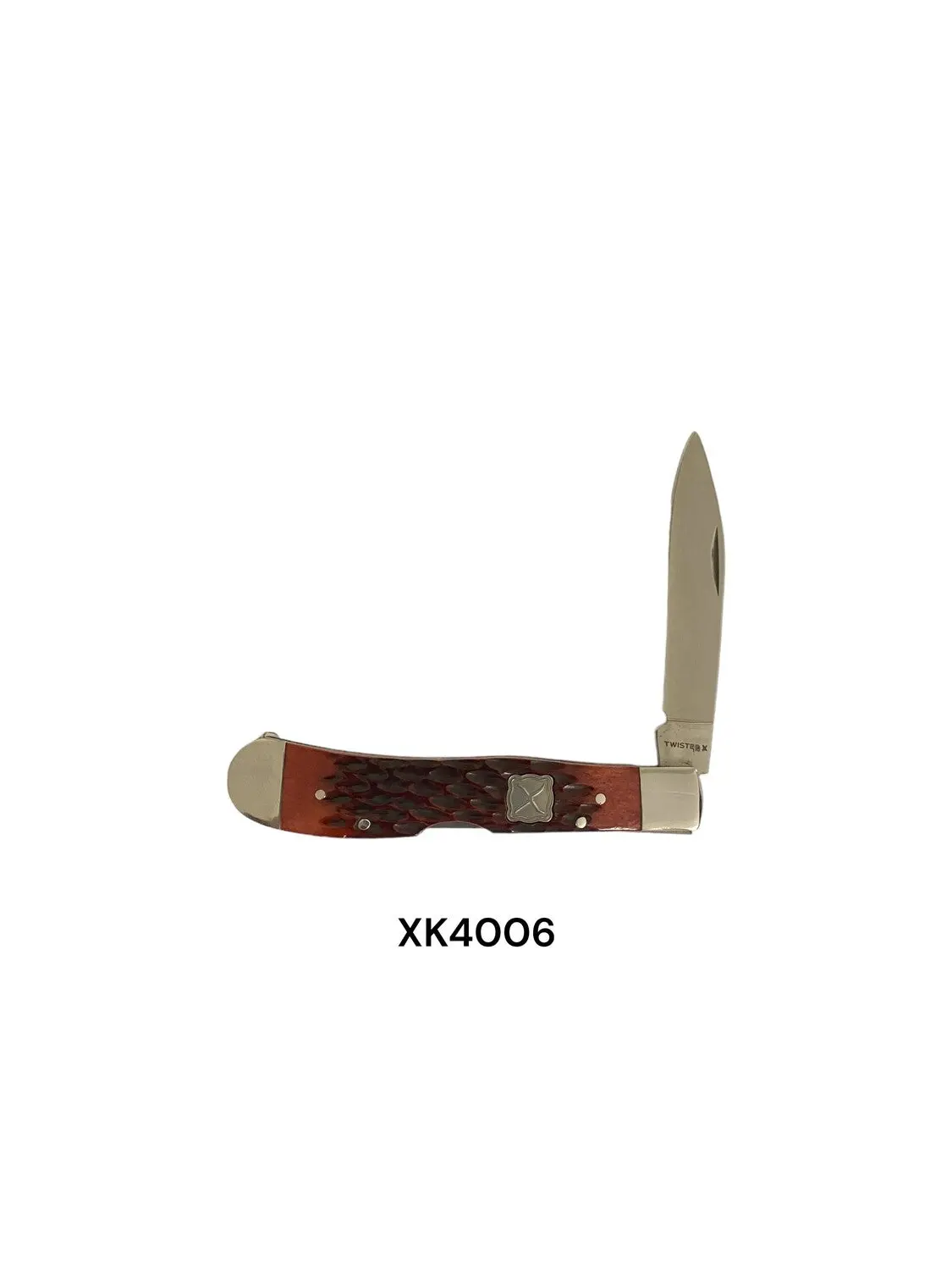 Twisted X  Knifes- 4 1/4" Closed Root Beer 1