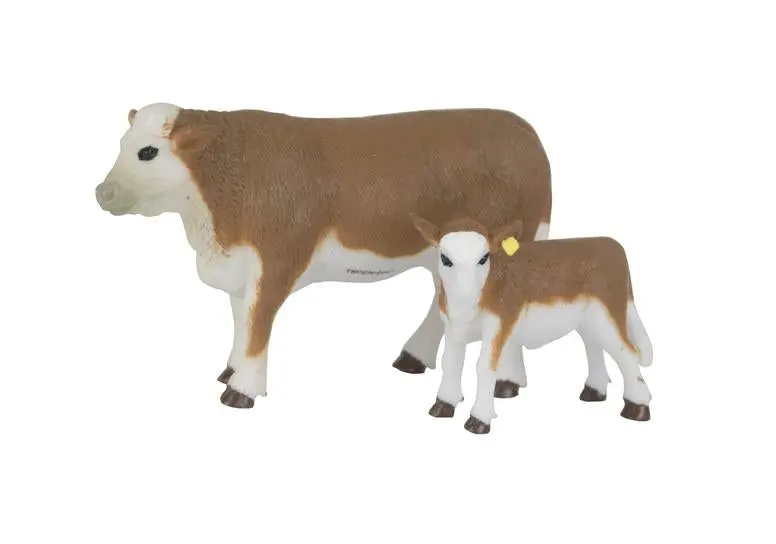 Hereford Cow & Calf W/Box 1