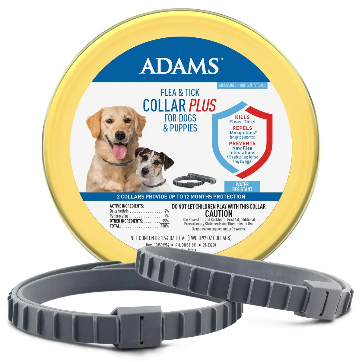 Adams Flea & Tick Collar Plus For Dogs & Puppies 1