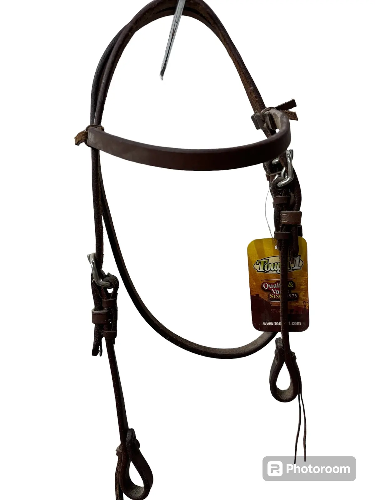 Miniature Harness Leather Browband Headstall With Tie Ends 1