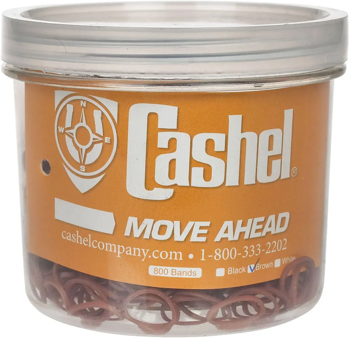 Brown Cashel Rubber Braiding Bands 1