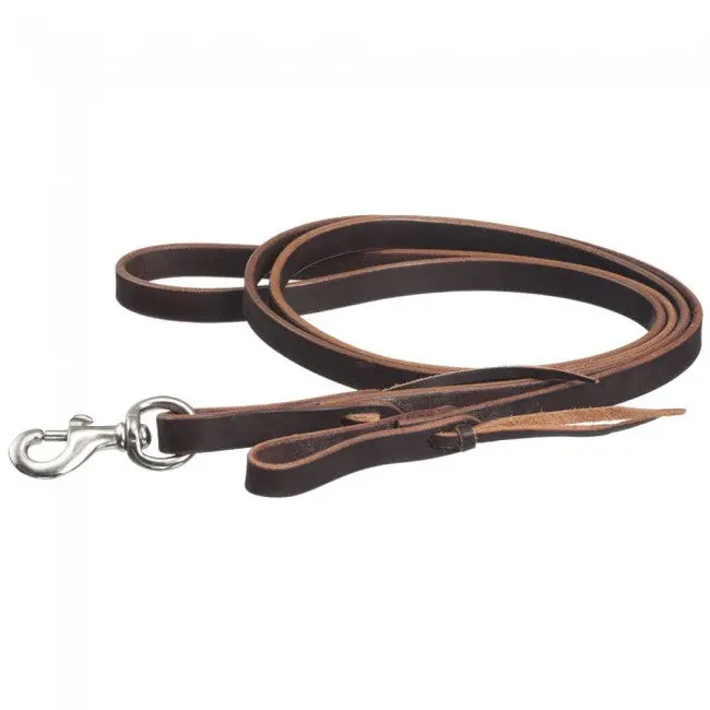 Tough1® Latigo Leather Roping Reins With Tie Ends 1