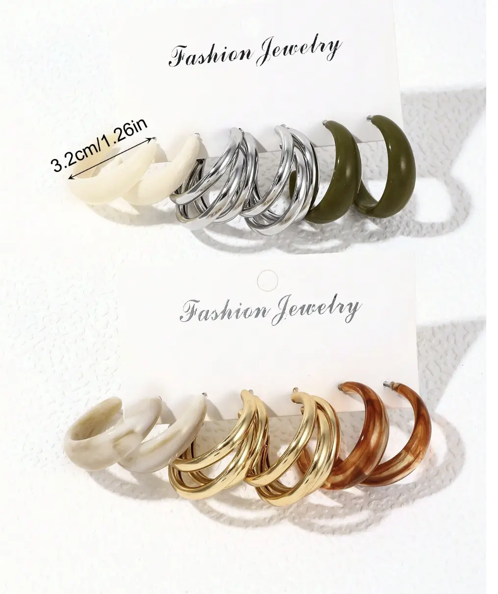 1 Pair Minimalist Cuff Hoop Earrings 1