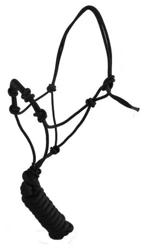 Black Halter W/ Training Knots - Yearling 1