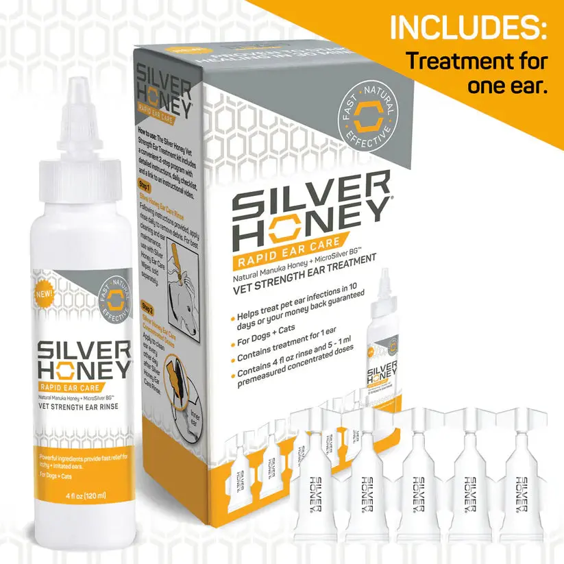 Silver Honey Rapid Ear Care Vet Strength Ear Treatment Kit 1