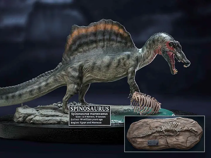 Wonders Of The Wild: Spinosaurus 2.0 Land Version Deluxe With Fossil Replica 1