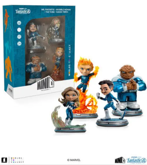Marvel The Fantastic Four First Steps (2025): Fantastic Four Minico Metallic 4 Pack Ae Exclusive (Pre-Order) 1