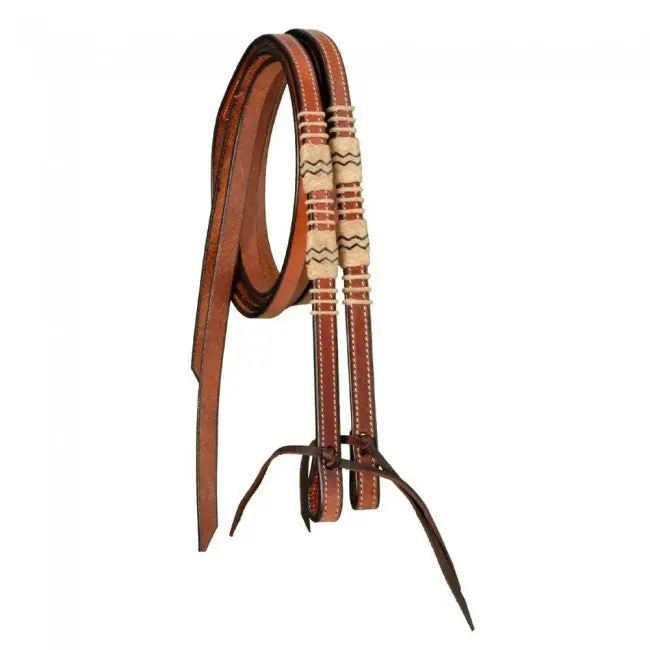 Split Reins W/Braided Rawhide 1