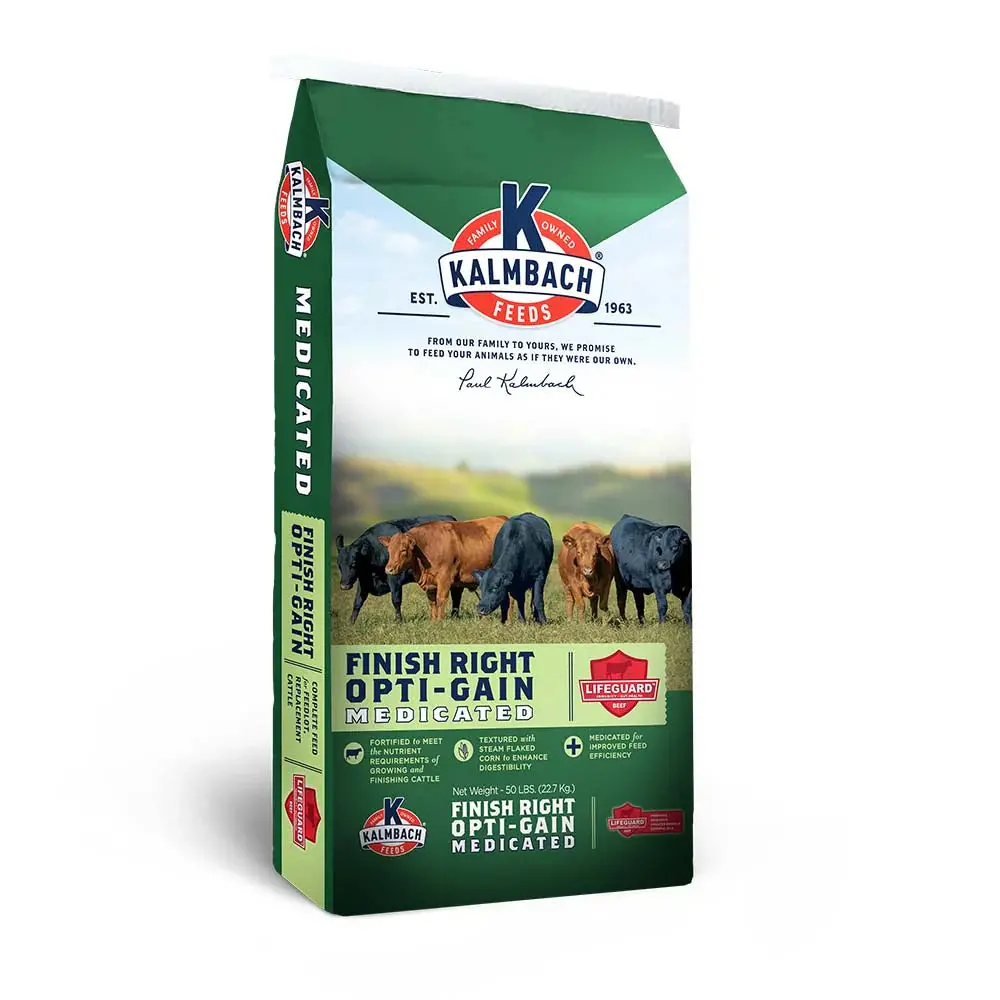 Kalmbach Cattle Feed Finish Right® Opti-Gain (Medicated) Special Order 1