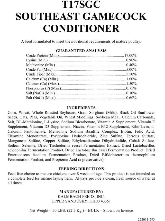 17% Southeast Gamecock Conditioner 1