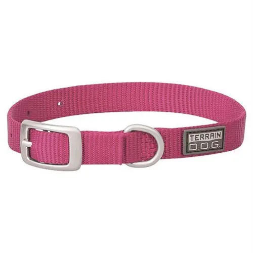 Nylon Single-Ply Dog Collar - Pink - 5/8" X 11" S 1