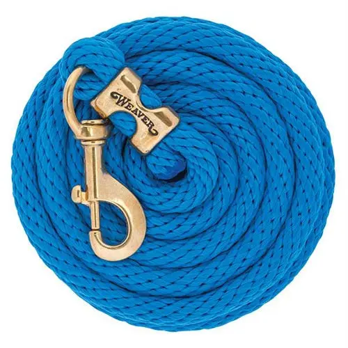 Poly Lead Rope With A Solid Brass 225 Snap - French Blue 1