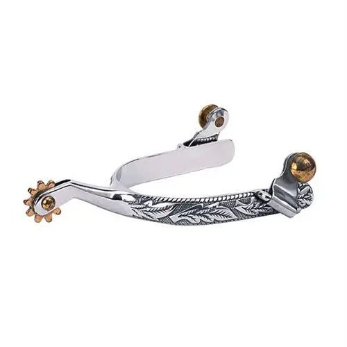 Ladies' Roping Spurs With Engraved Band 1