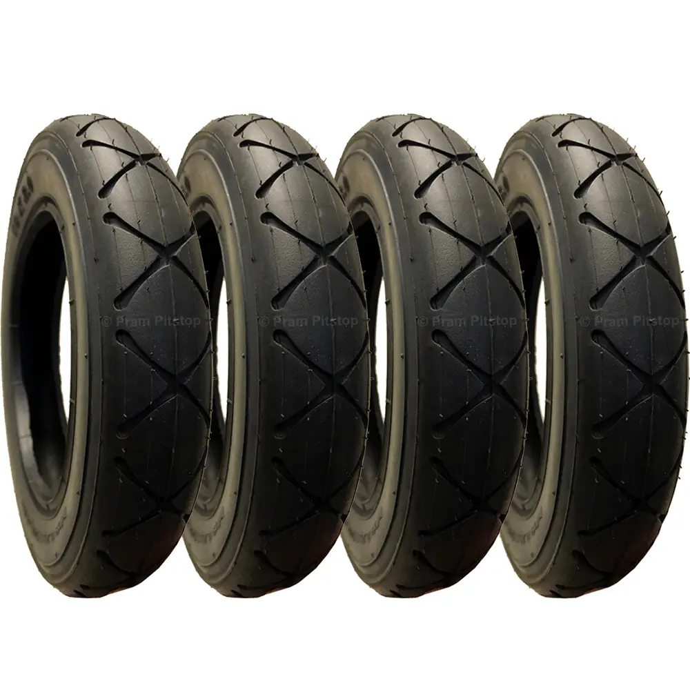 4 Pack - 10 X 2.00" Pram Tyres - Fast Rolling, Proven Quality 1