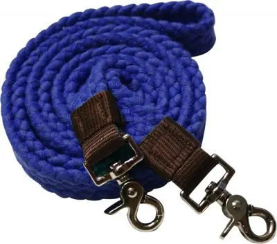 7.5 Ft Long  Cotton Roping Reins With Scissor Snap Ends. 3