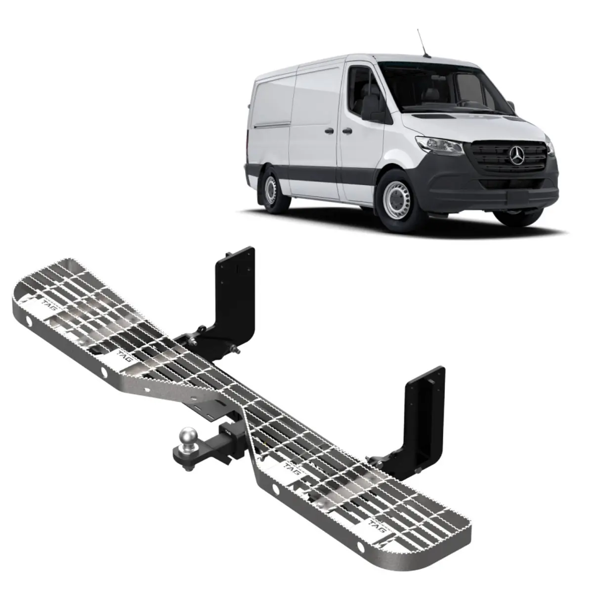 Tag Rear Step, Towbar & Wiring For Mercedes-Benz Sprinter Van - 5,0T Narrow Chassis Mwb (907 Series, 519 Variant) (01/2019 - On) 1