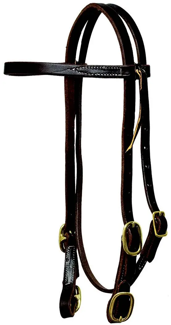 Headstall - Browband 5/8" Four Sb Buckle 1