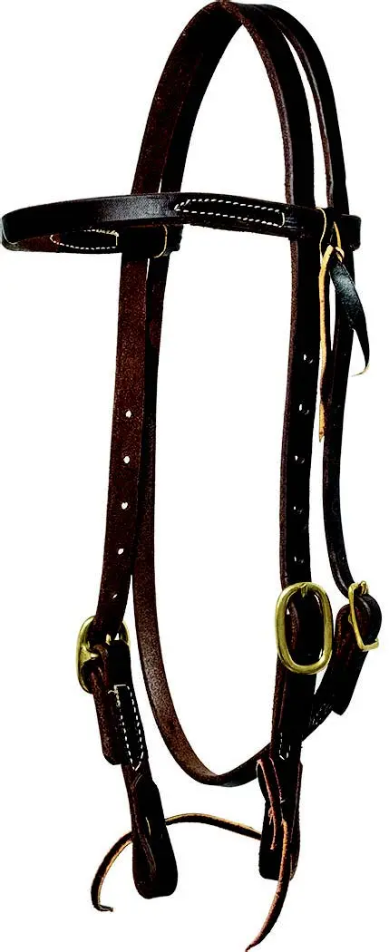 Headstall - Brownband 5/8" Double Sb Tie-End 1
