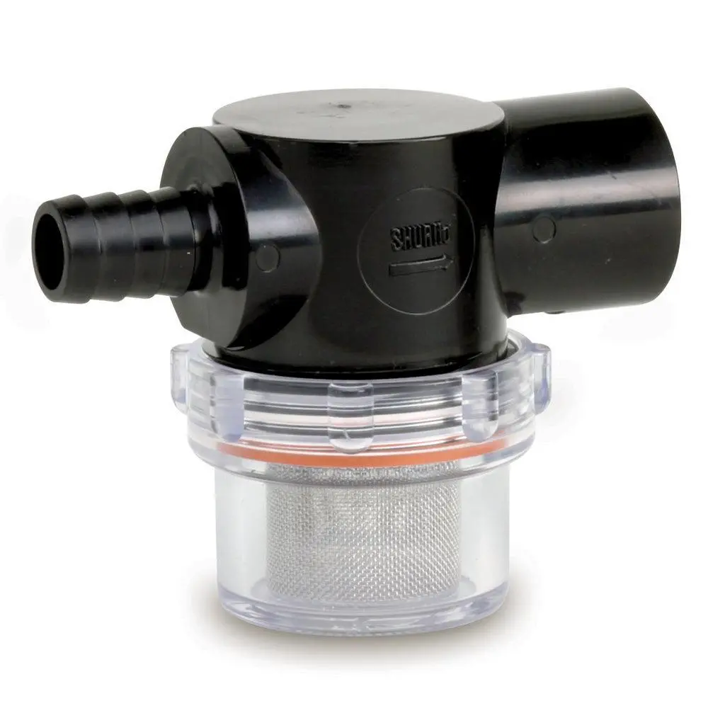 Shurflo By Pentair Twist-On Water Strainer - 1/2" Barb Inlet - Clear Bowl [255-323] 1