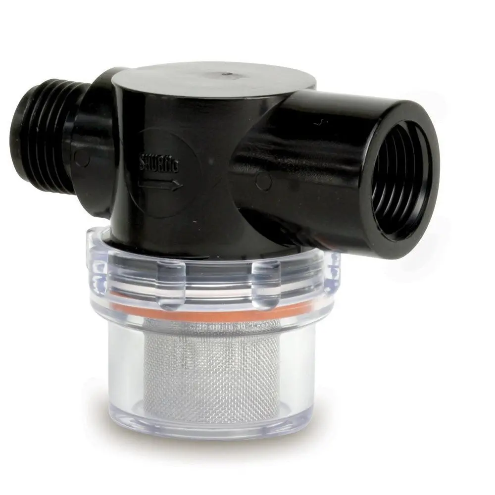 Shurflo By Pentair Twist-On Water Strainer - 1/2" Pipe Inlet - Clear Bowl [255-313] 1