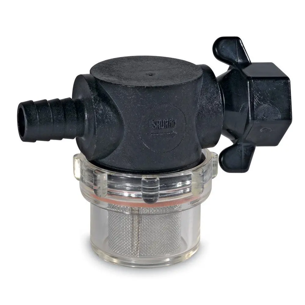 Shurflo By Pentair Swivel Nut Strainer - 1/2" Barb Inlet - Clear Bowl [255-325] 1