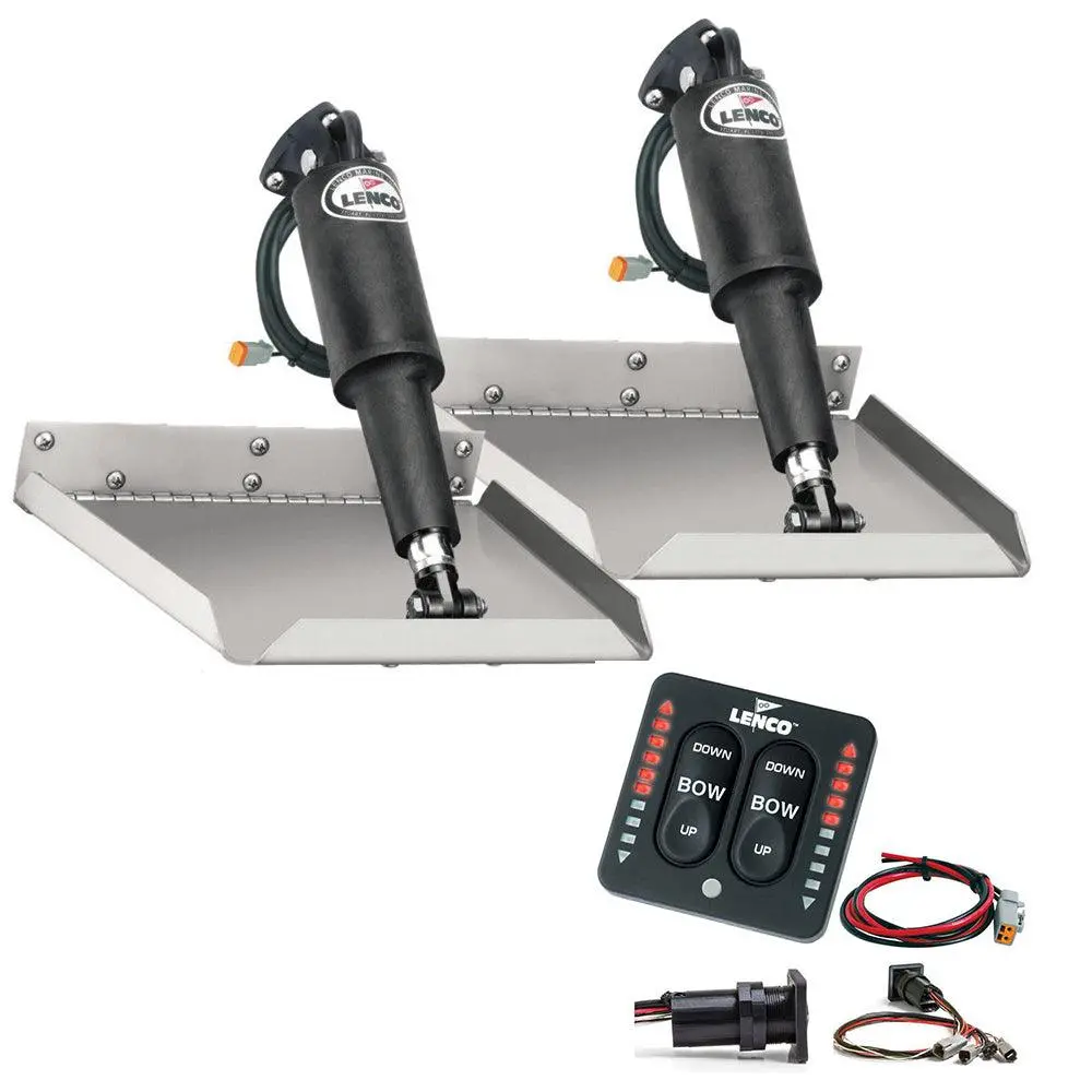 Lenco 9" X 12" Edge Mount Trim Tab Kit W/Led Indicator Switch Kit [Tt9x12ei] 1