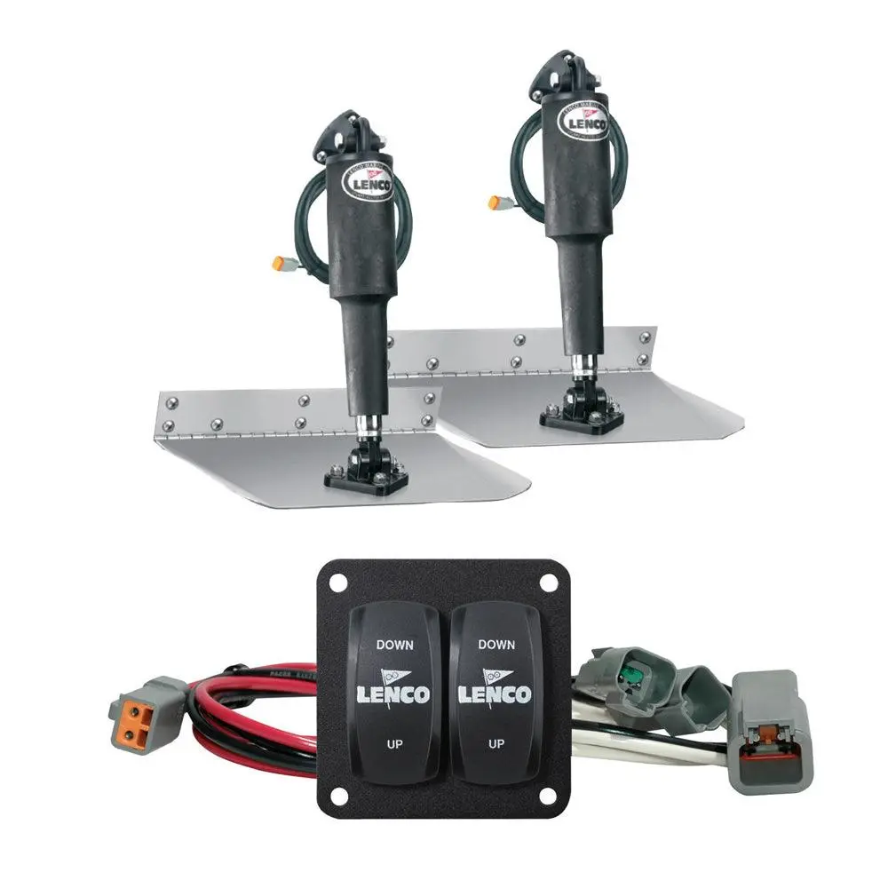 Lenco 12" X 12" Standard Trim Tab Kit W/Double Rocker Switch Kit [15103-104] 1
