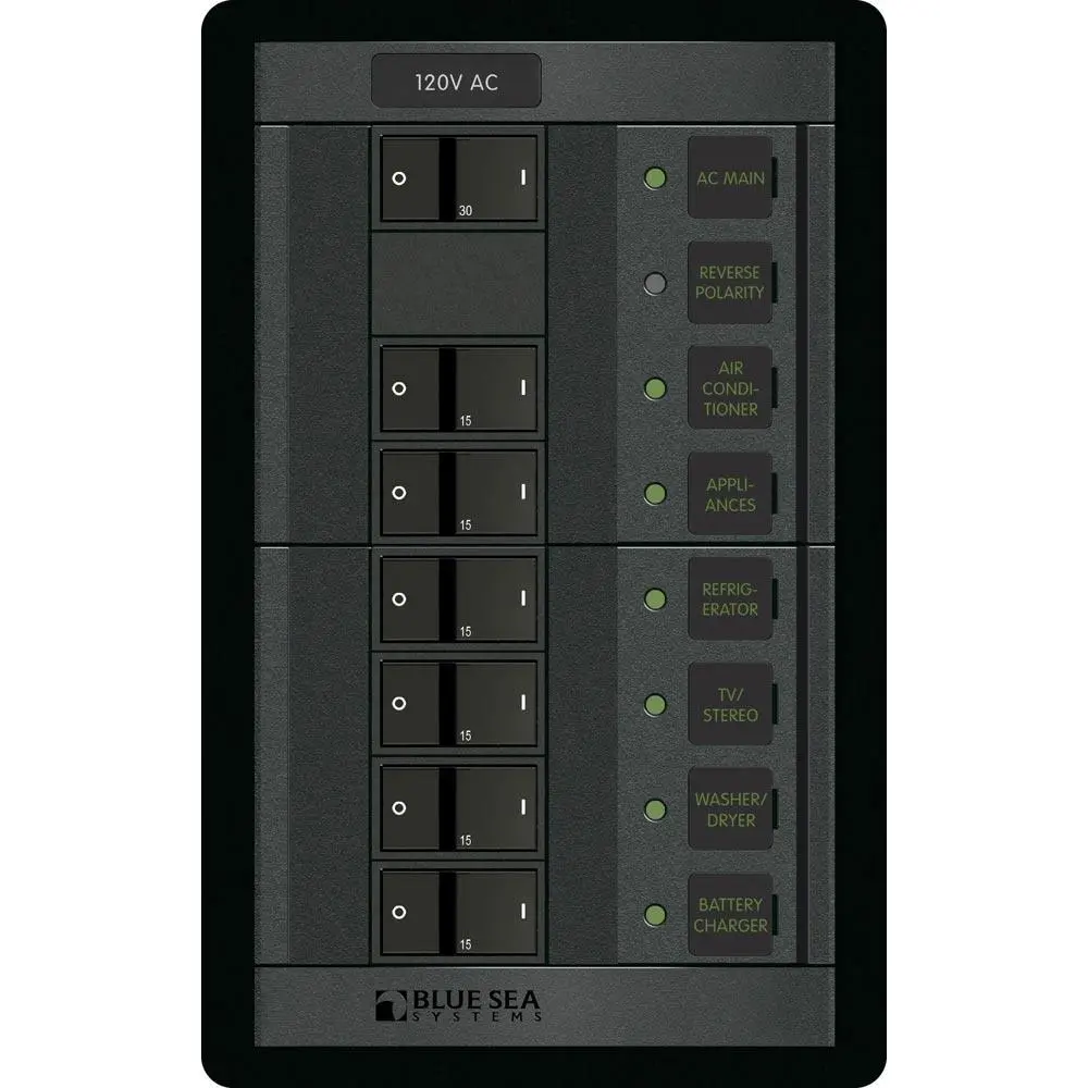 Blue Sea 1202 120V Ac Main + 6 Positions - Vertical [1202] 1