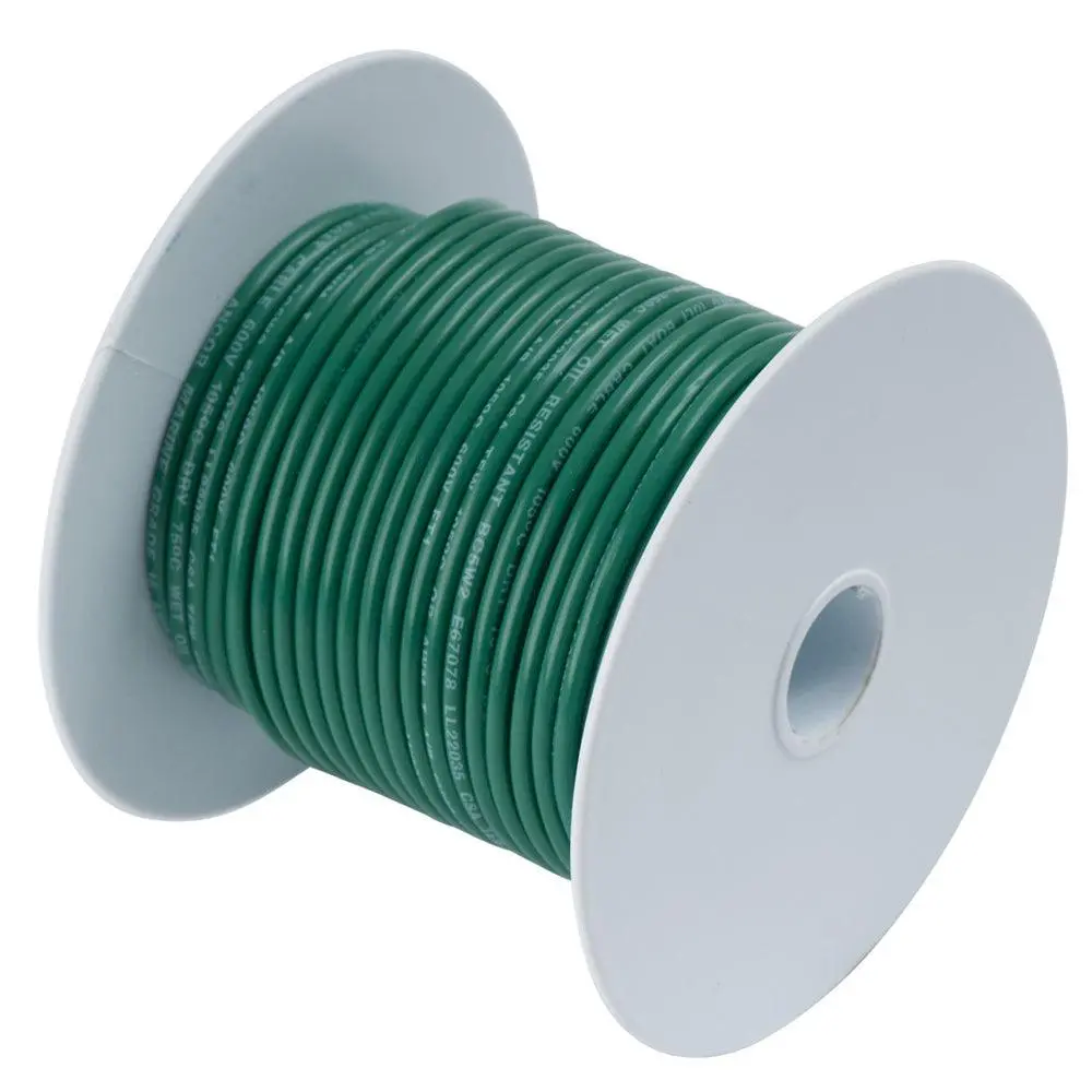 Ancor Green 14Awg Tinned Copper Wire - 100' [104310] 1