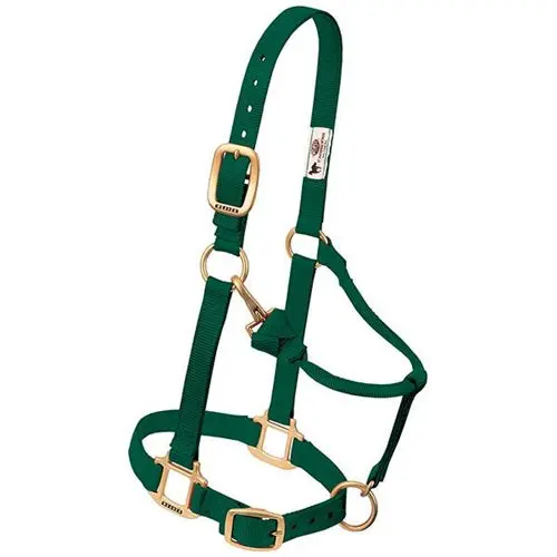 Original Adjustable Chin And Throat Snap Halter, 3/4" - Suckling Hunter Green 1