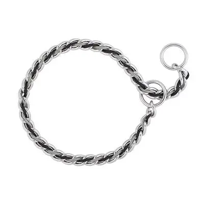 Gray/Black 24'' Laced Chain Slip Collar, 3.9Mm 1