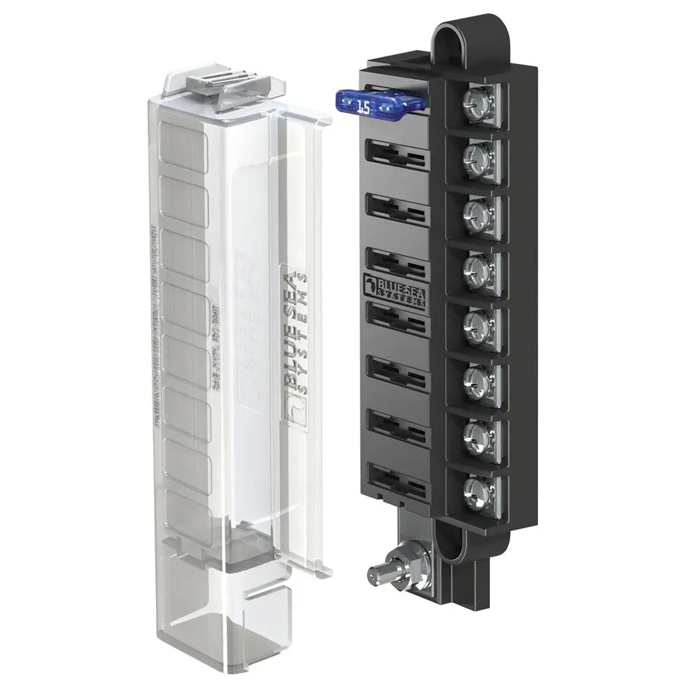 Blue Sea 5046 St Blade Compact Fuse Blocks - 8 Circuits W/Cover [5046] 1