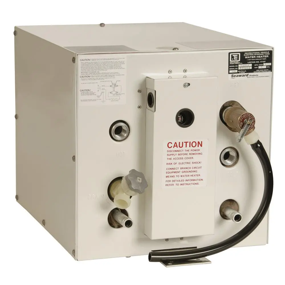 Whale Seaward 6 Gallon Hot Water Heater W/Front Heat Exchager - White Epoxy - 120V - 1500W [F600w] 1