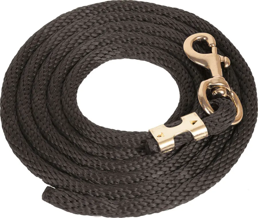 Poly Lead Rope 5/8"X 8 Bolt Snap - Black 1