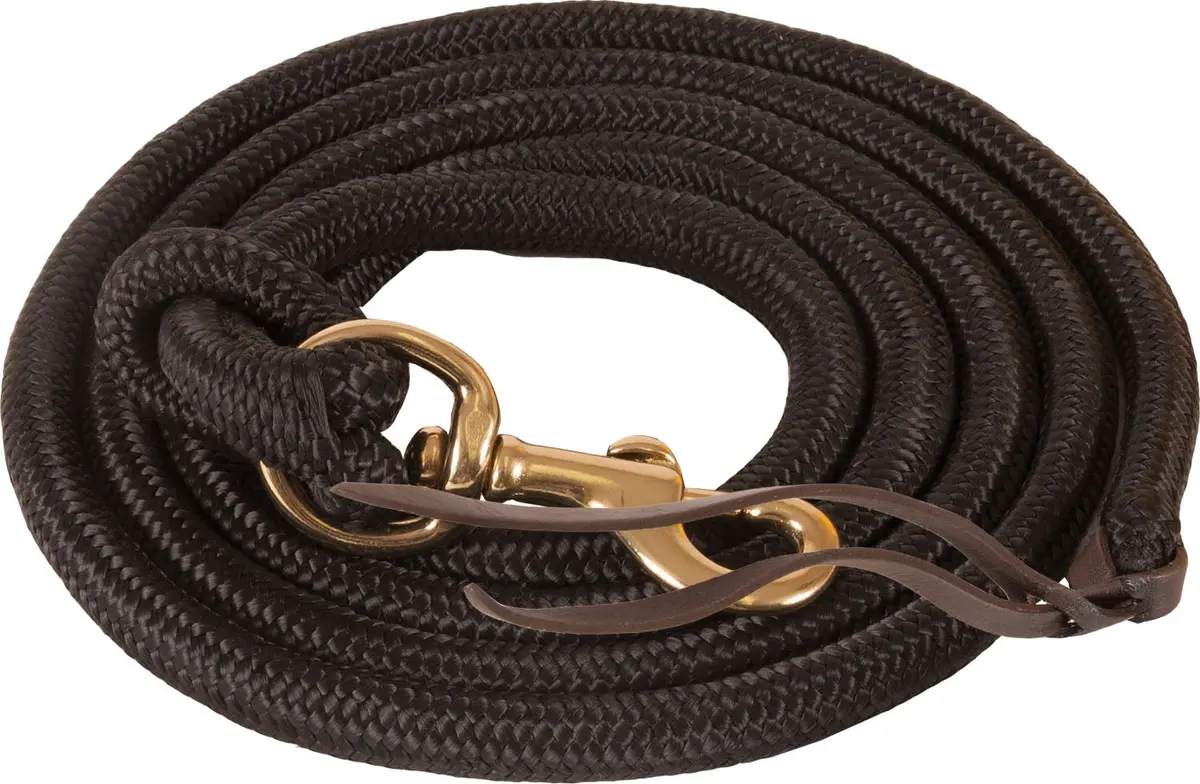 Poly Cowboy Lead Rope 5/8" X 9 Bolt Snap - Black 1