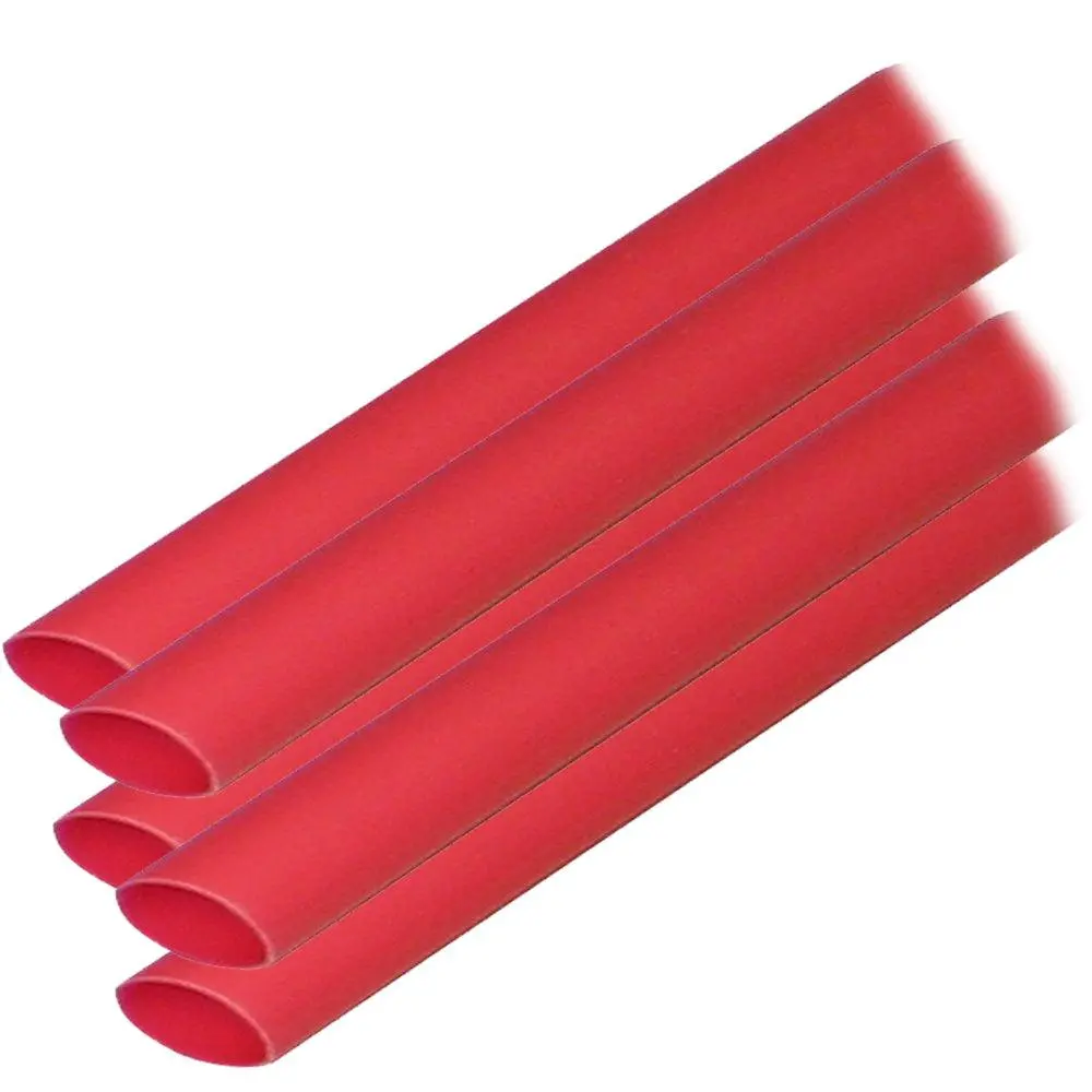Ancor Adhesive Lined Heat Shrink Tubing (Alt) - 3/8" X 12" - 5-Pack - Red [304624] 1