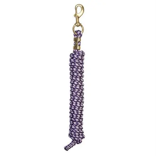 Poly Lead Rope With A Solid Brass 225 Snap - Purple/Orchid 1