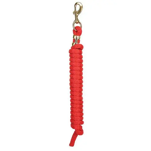 Poly Lead Rope With A Solid Brass 225 Snap - Red 1
