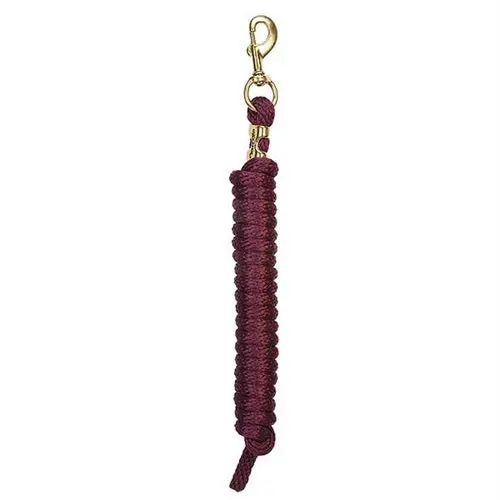 Poly Lead Rope With A Solid Brass 225 Snap - Burgundy 1