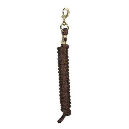 Poly Lead Rope With A Solid Brass 225 Snap - Brown 1