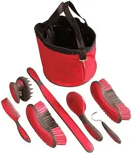 8-Piece Great Grip Grooming Set-Red 1