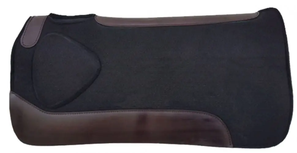 Showman ® 31 X 31 X 1 Black Felt Saddle Pad With Built Up Shoulder. 1
