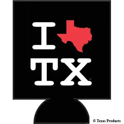 I Love Texas Koozie 1