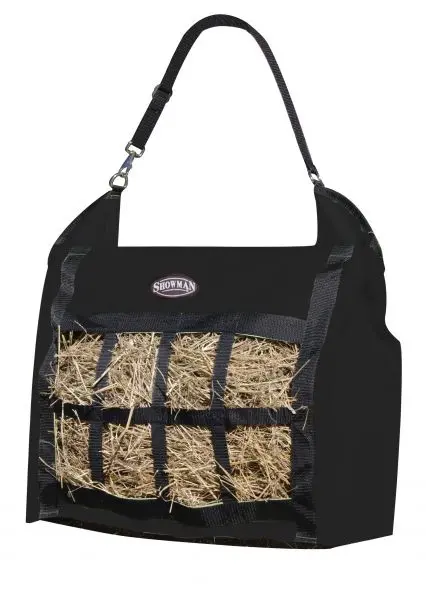 Showman Slow Feed Hay Tote - Black 1