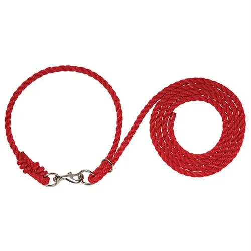 Livestock Adjustable Poly Neck Rope - Red 1