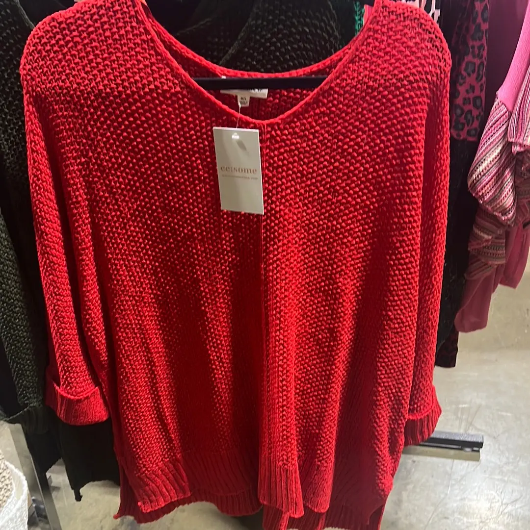 Knit Sweater Red M/L 1