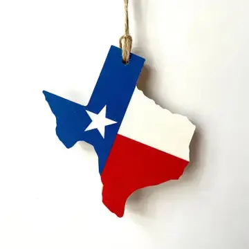 Texas Spirit Flag Wooden Ornament 1